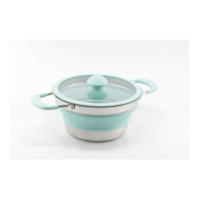 Faitout rétractable en silicone Bleu - Ø 20 cm