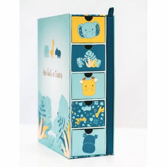 Domiva Boîte à trésors et journal de naissance - Multicolore