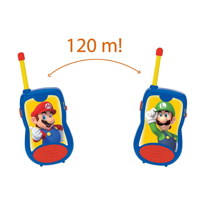 Lexibook Super Mario - Walkie-talkies avec licence officielle, portée 120 mètres, pince de ceinture, pour enfants à partir de 3 ans