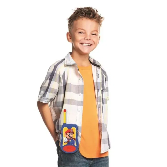 Lexibook LEXIBOOK Talkies-Walkies Super Mario, portée 120 m, 2 appareils avec antenne flexible et clip de ceinture