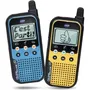 VTECH Talkie-Walkie Kiditronics Kidi Talkie - Version française - Jouet 6 en 1 bleu et jaune pour enfants de 4 à 10 ans - Communication sécurisée jusqu'à 200m