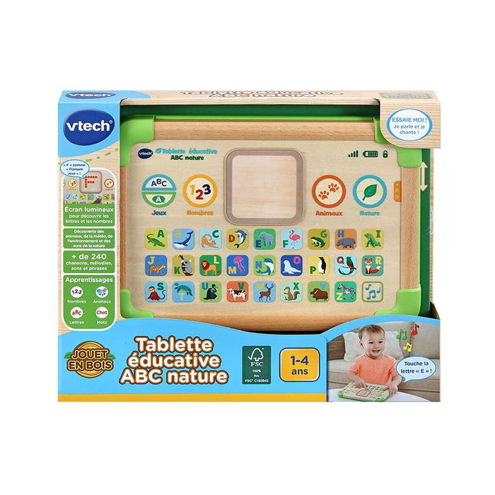 Vtech Play Green Tablette Éducative ABC Nature en Bois