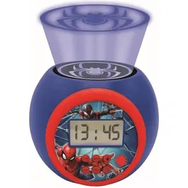 Lexibook Réveil Projecteur Spider-Man avec Minuteur - Projection 3 Couleurs, Veilleuse et Fonction Snooze - Alimentation 3 x AAA