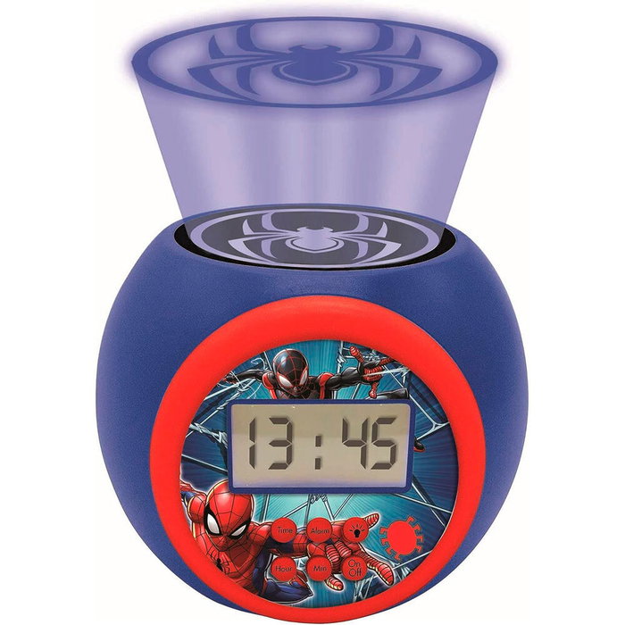 LEXIBOOK - Réveil projecteur enfant Spiderman Marvel avec projection au plafond, écran LCD rétroéclairé, minuterie et snooze LEXIBOOK - Réveil projecteur enfant Spiderman Marvel avec projection au plafond, écran LCD rétroéclairé, minuterie et snooze