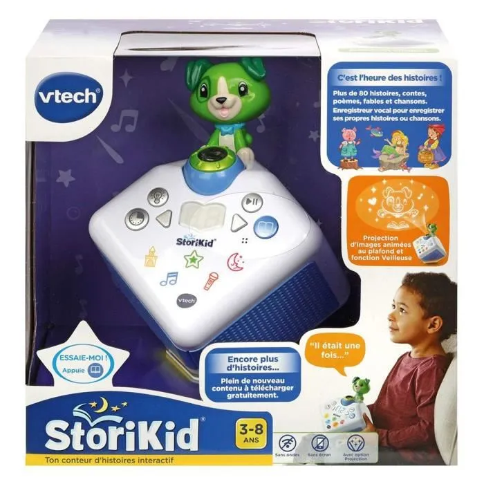 VTech Storikid - Mon Conteur d'Histoires avec Projection Lumineuse - Pour Enfants de 3 à 8 Ans - Idioma Francés