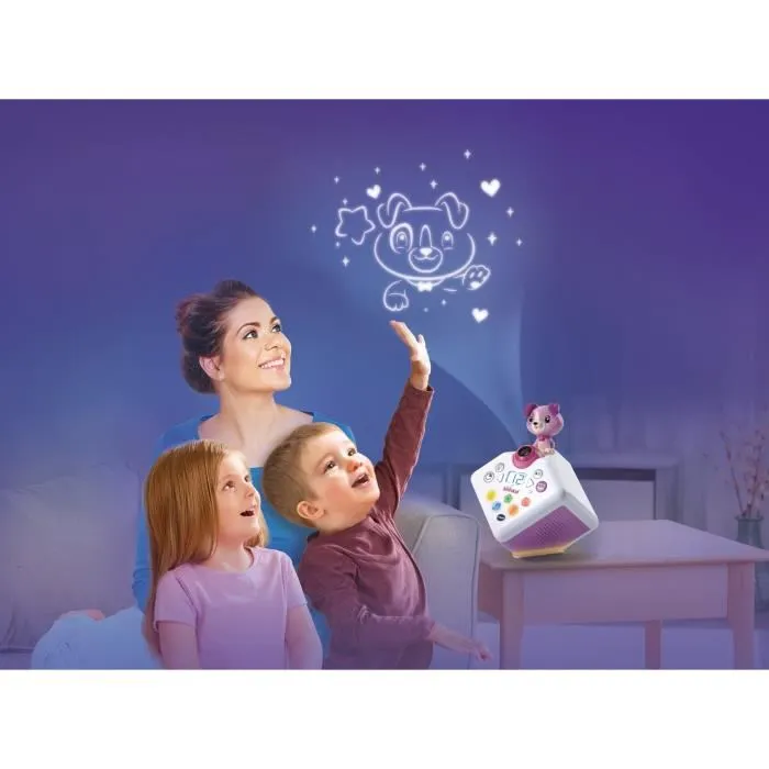 VTech Storikid - Conteur d'histoires interactif pour enfants 3-8 ans (Rose, 80+ contes et chansons, projections animées, sonores) - Français