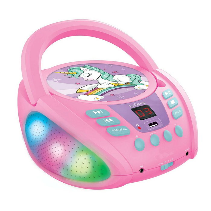Lexibook Lecteur CD Portable Bluetooth Licorne Violet Rose Lexibook Lecteur CD Portable Bluetooth Licorne Violet Rose