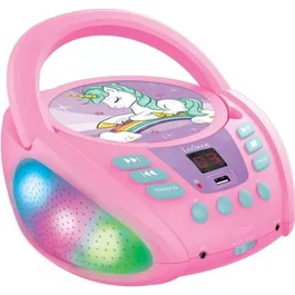 Lexibook Lecteur CD Portable Bluetooth Licorne Violet Rose