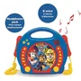 Lexibook Lecteur CD Karaoké Enfant Pat' Patrouille avec 2 Microphones - Joue et Chante avec tes Héros