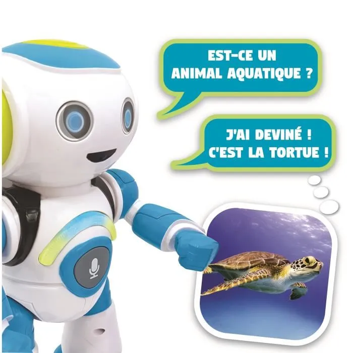 Lexibook Powerman Junior - Robot éducatif intelligent programmable pour enfants, avec télécommande, jeu de devinettes, effets sonores et lumineux, langue française Lexibook Powerman Junior - Robot éducatif intelligent programmable pour enfants, avec télécommande, jeu de devinettes, effets sonores et lumineux, langue française