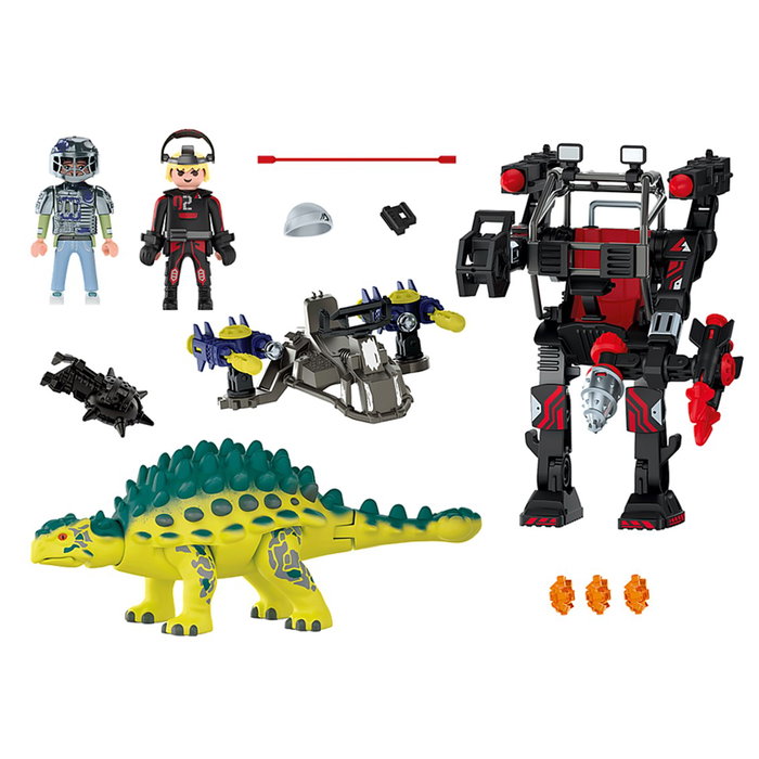 Playmobil Saichania Défense du Luchador avec Robot de Combat et Armure pour Enfants