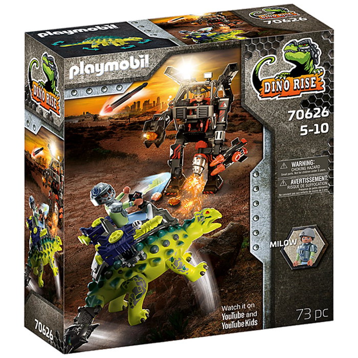 Playmobil Saichania Défense du Luchador avec Robot de Combat et Armure pour Enfants