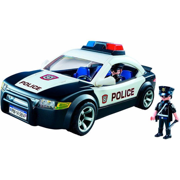 Playmobil - Voiture de Police Américaine City Action 5673 - Set Exclusif avec 2 Figurines et Lumière Électronique Clignotante - +4 ans