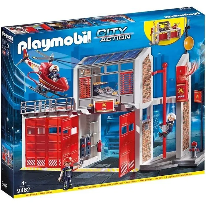 Playmobil 9462 Caserne de pompiers avec hélicoptère City Action - Jeu de construction enfant dès 4 ans Playmobil 9462 Caserne de pompiers avec hélicoptère City Action - Jeu de construction enfant dès 4 ans