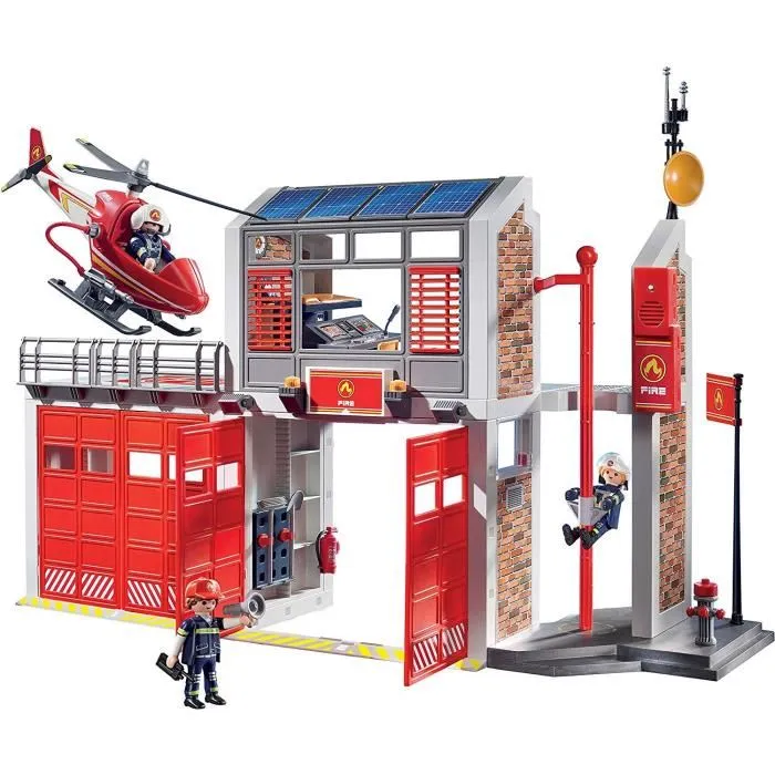 Playmobil 9462 Caserne de pompiers avec hélicoptère City Action - Jeu de construction enfant dès 4 ans Playmobil 9462 Caserne de pompiers avec hélicoptère City Action - Jeu de construction enfant dès 4 ans