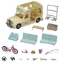 Sylvanian Families 5454 Le Camping Car Les Vacances - Maison de Poupée Véhicule avec Cuisine, Toilettes, Douche et Sièges Convertibles
