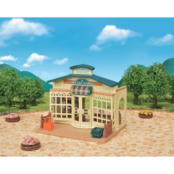 Sylvanian Families 5315 Le supermarché - Figurine et commerce jouet en plastique multicolore pour enfants à partir de 3 ans