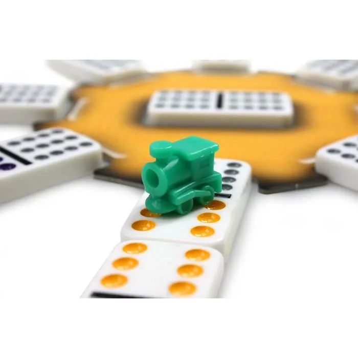 Tactic Mexican Train - Jeu de dominos en boîte métal multicolore - 30 min - Pour adultes
