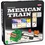 Tactic Mexican Train - Jeu de dominos en boîte métal multicolore - 30 min - Pour adultes