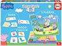 Educa Peppa Pig Superpack 4 en 1 : Jeu de duos, jeu d'association et 2 puzzles pour enfants de 3 à 5 ans