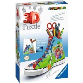 Ravensburger - Puzzle 3D Sneaker Super Mario - 108 pièces - Sans colle - Pot à crayons - À partir de 8 ans
