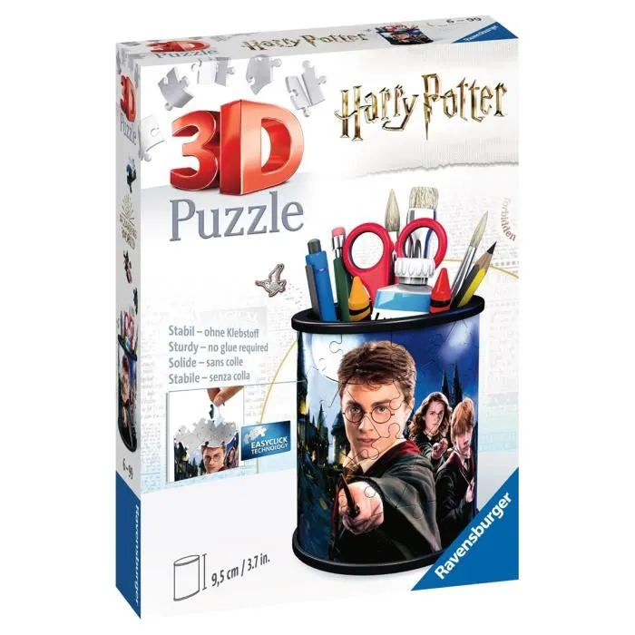 Ravensburger - Puzzle 3D Pot à Crayons Harry Potter - 54 pièces en plastique sans colle - À assembler - Dès 6 ans
