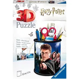 Ravensburger - Puzzle 3D Pot à Crayons Harry Potter - 54 pièces en plastique sans colle - À assembler - Dès 6 ans