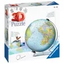 Ravensburger - Puzzle 3D Globe Éducatif 540 Pièces - Assemblage Sans Colle - Pour Enfants et Adultes à Partir de 10 Ans