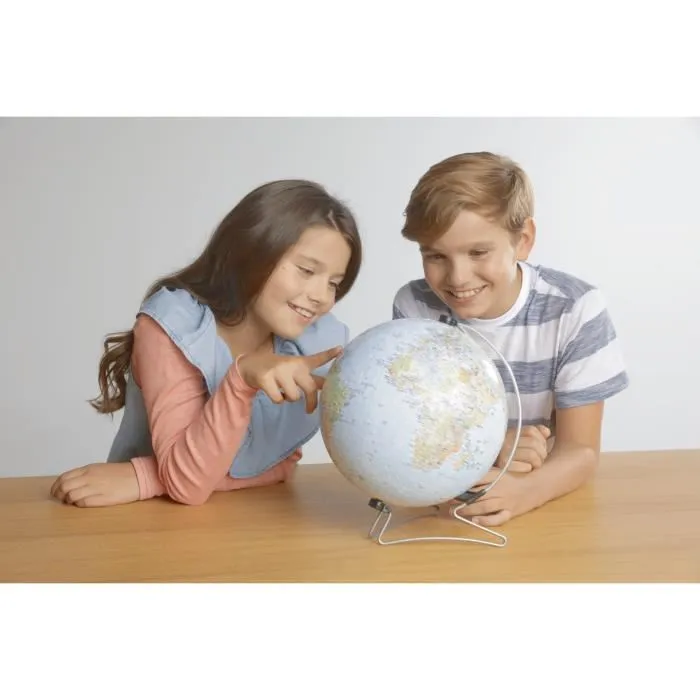 Ravensburger - Puzzle 3D Globe Éducatif 540 Pièces - Assemblage Sans Colle - Pour Enfants et Adultes à Partir de 10 Ans