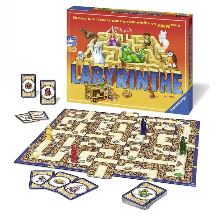Ravensburger Jeu de société Labyrinthe - Chasse au trésor dans un labyrinthe en mouvement - Jeu familial à partir de 7 ans