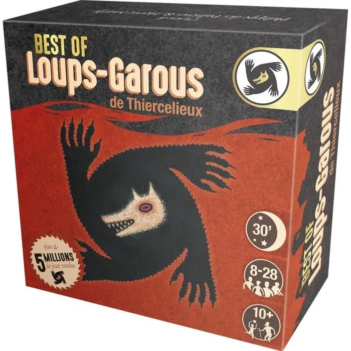 Asmodee Loups-garous de Thiercelieux - Jeu de société Best Of - Extension avec rôles majeurs - À partir de 10 ans - 8 à 18 joueurs - 30 min