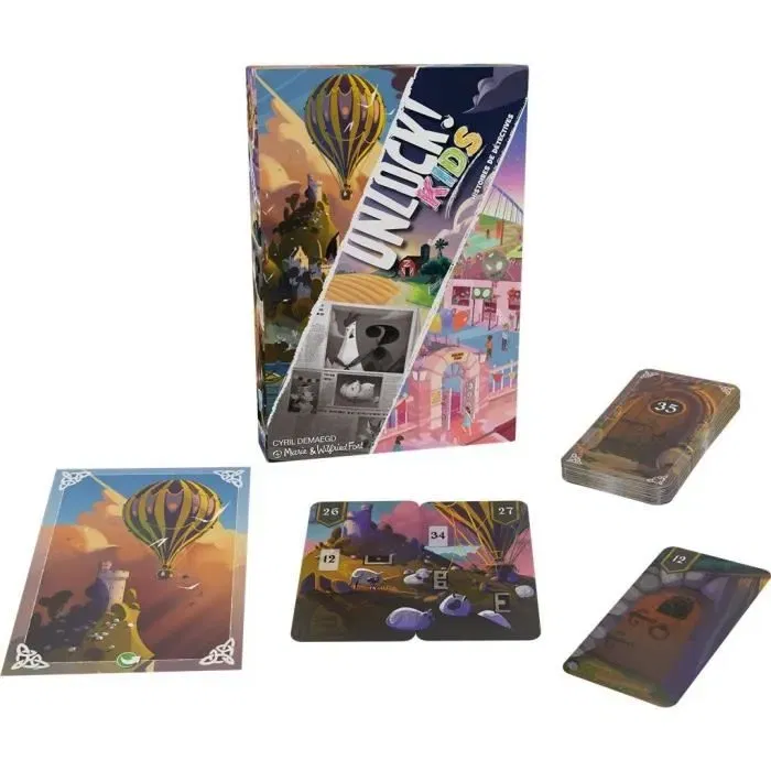 Asmodee Unlock! Kids Jeu de société coopératif Escape Game Cartes pour enfants à partir de 6 ans 1 à 4 joueurs 20 min Français