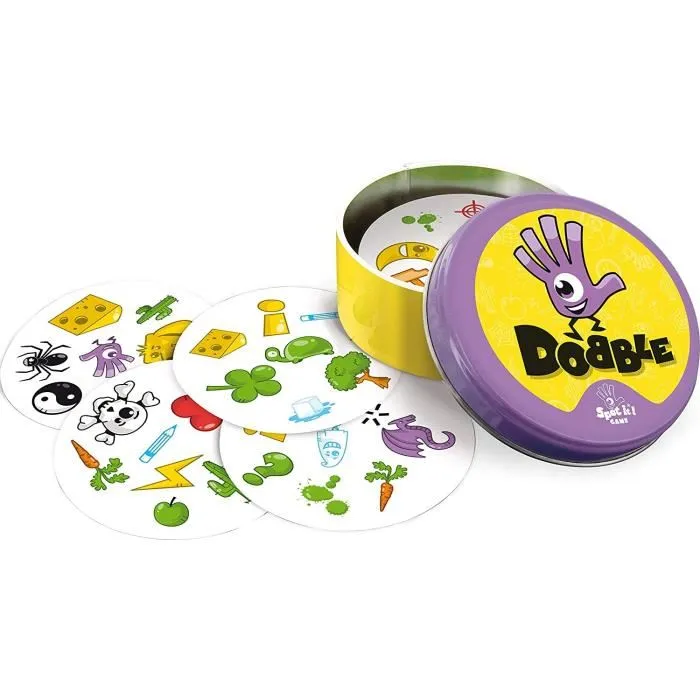 Dobble - Édition 2021 - Jeu de société de rapidité et d'observation, 55 cartes, 5 mini-jeux, de 2 à 8 joueurs à partir de 6 ans, français