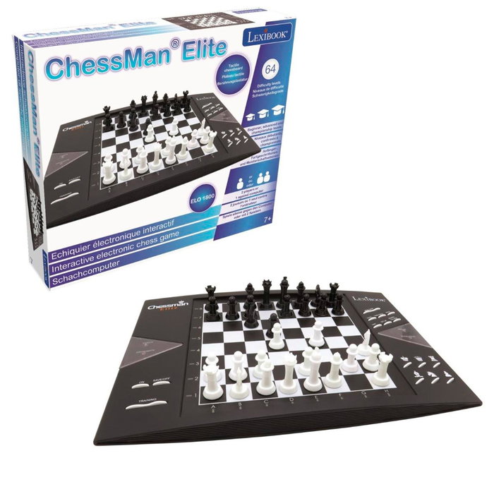 Lexibook Jeu d'échecs électronique Cg1300 avec plateau tactile et 64 niveaux de difficulté pour jouer à 2 ou contre l'ordinateur Lexibook Jeu d'échecs électronique Cg1300 avec plateau tactile et 64 niveaux de difficulté pour jouer à 2 ou contre l'ordinateur