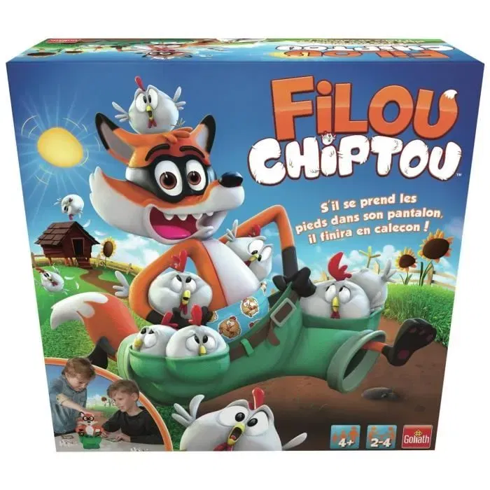 Goliath - Jeu pour enfants Filou Chiptou - Jeu de société à partir de 4 ans avec renard, poules et poulailler