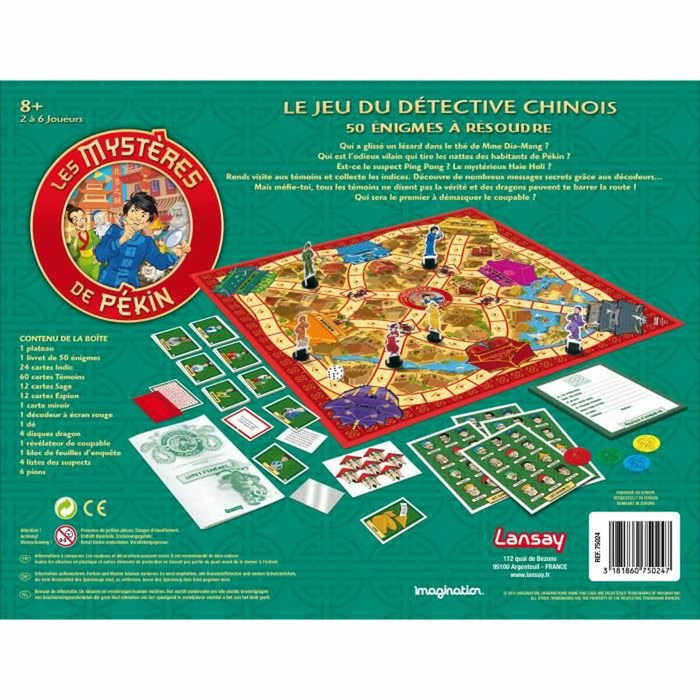 Lansay Les Mystères de Pékin - Jeu de société de détective - 2 à 6 joueurs - 8 ans et plus