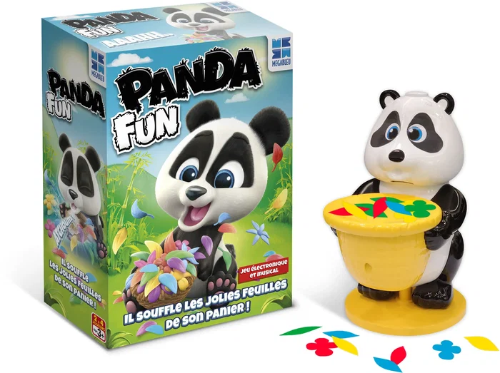 Megableu - Jeu de société PANDA'FUN - Musical et éducatif pour enfants de 3 ans - 2 à 4 joueurs - Récupération de pétales de fleurs - En français