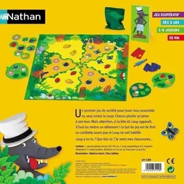 Nathan Le jeu du Loup - Jeu de société éducatif pour enfants à partir de 3 ans - Jeu coopératif et compétitif