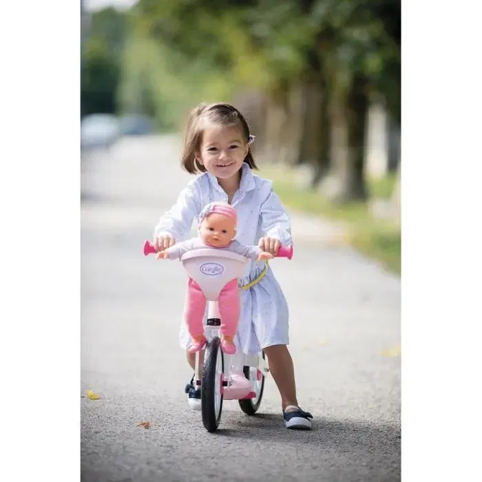 Smoby Draisienne Rose Corolle avec Porte-poupée Intégré et 2 Roues - Vélo sans Pédales pour Enfant dès 2 Ans