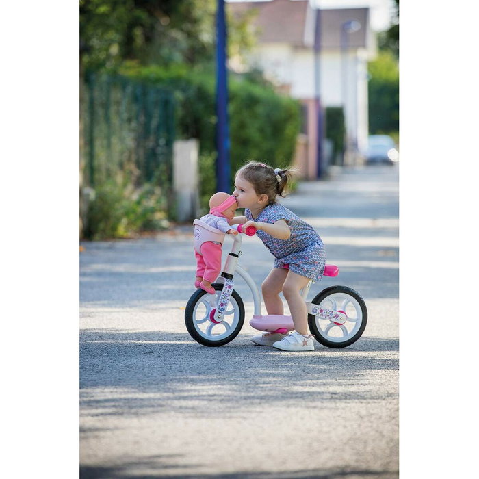 Smoby Draisienne Corolle Rose avec Porte-poupon intégré