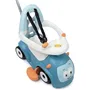 Smoby Porteur Maestro Balade Bleu Évolutif 3 en 1 - Trotteur et Porteur pour Enfant dès 6 mois, avec Canne Parentale, Harnais, Coffre à Jouets et Roues Silencieuses