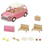 Sylvanian Families - Monospace rose pour pique-nique et balade en famille, contient jusqu'à 7 personnages