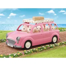 Sylvanian Families - Monospace rose pour pique-nique et balade en famille, contient jusqu'à 7 personnages