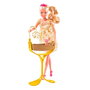 Steffi Love Royal Baby 5737084 Simba - Poupée enceinte avec bébé, robe dorée, berceau et tiara rose - Pour enfants +3 ans (Manuel multilingue)