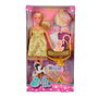 Steffi Love Royal Baby 5737084 Simba - Poupée enceinte avec bébé, robe dorée, berceau et tiara rose - Pour enfants +3 ans (Manuel multilingue)
