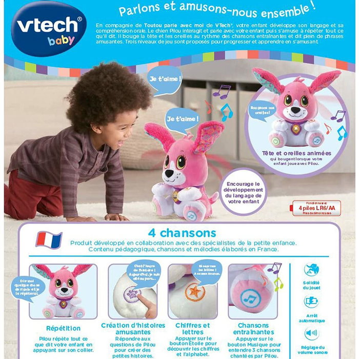 Vtech Baby Toutou parle avec moi - Rose