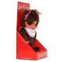 Bandai Monchhichi 25555 Peluche Fille Bavoir Rose et Blanc 20 cm