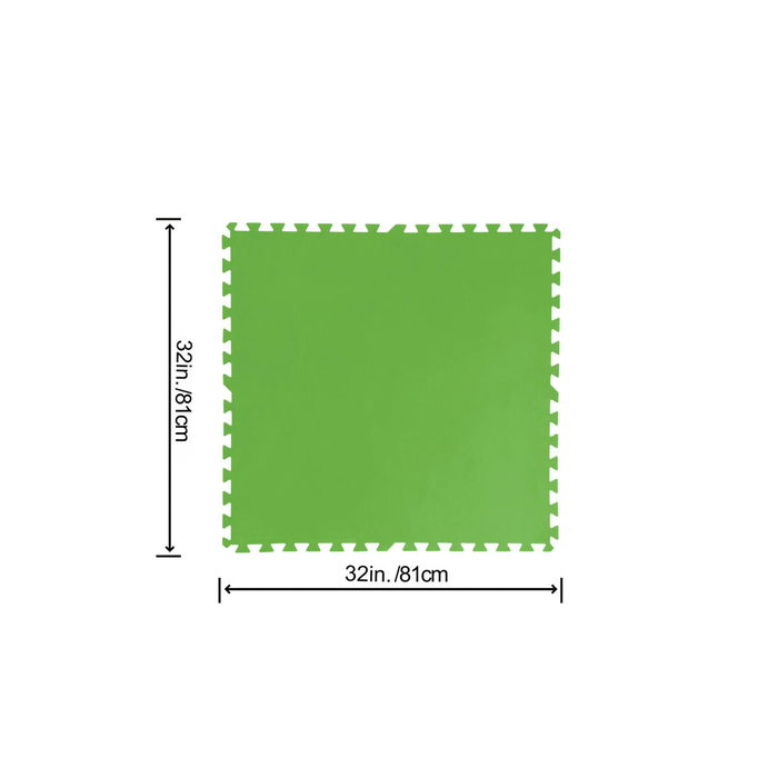Bestway Sol de Piscine en Mousse Vert 9 Pièces 78x78 cm Jardin 58636