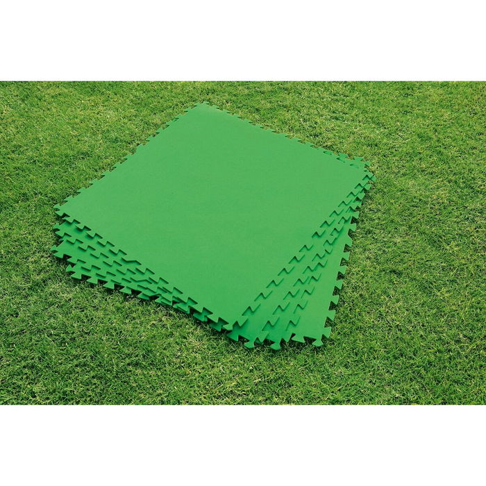 Bestway Sol de Piscine en Mousse Vert 9 Pièces 78x78 cm Jardin 58636