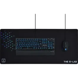 The G-Lab PAD YTTRIUM - Tapis de souris gaming XXL, anti-dérapant, surface Control, 900x400x4mm, noir